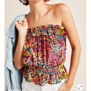 Anthropologie Maeve Strapless Blouse